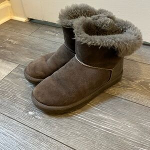 UGG Grey Ankle Boots with Fur Lining